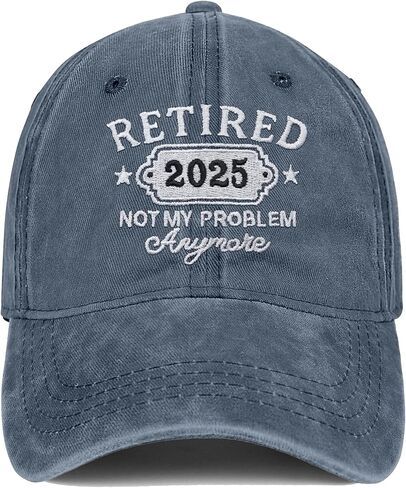 Retirement Gift for Women Men 2025 Retired Hat Gifts Ideas Embroidered Baseball Cap in Saudi Arabia