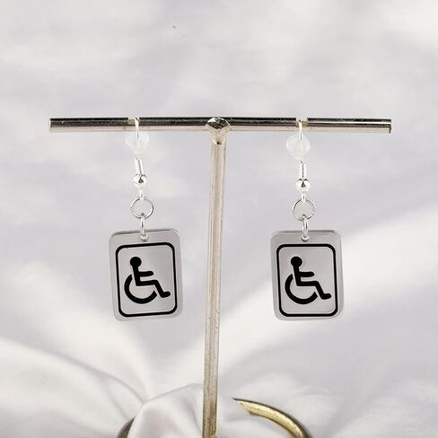CENWA Handicap Disabled Sign Disability Earrings Disability Awareness Earrings in Saudi Arabia