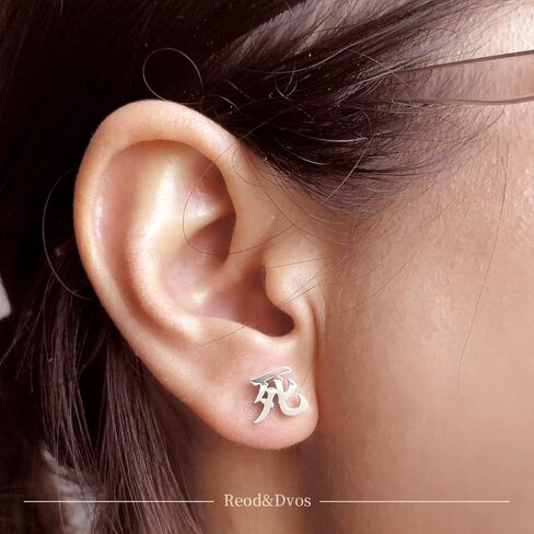 Death Kanji Stud Earrings for Japanese Stainless Steel Black Earring for Men Women in Saudi Arabia
