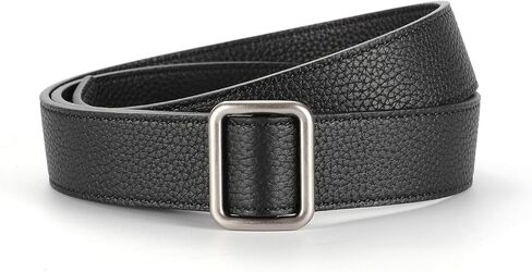 Genuine Leather Belt for Women Adjustable Black Belt with Buckle for Jeans Pants in Saudi Arabia