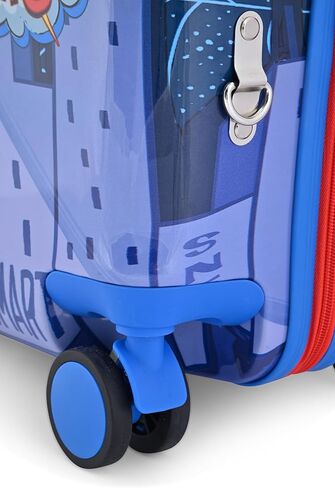 Fast Forward Marvel Spiderman Ride-On Kids Suitcase - 18" Tow-Along Toddler Luggage - Carry-On Cute Bag with Wheels 18"x10"x14.5" in Saudi Arabia