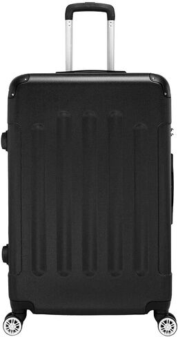 Generic Smart Luggage Set ABS Trolley Set – 20in/24in/28in Portable ABS Suitcase Trio Secure & Stylish 3-in-1 Ergonomic Trolley Case Rolling Luggage and Travel Bag Combination, Black in Saudi Arabia