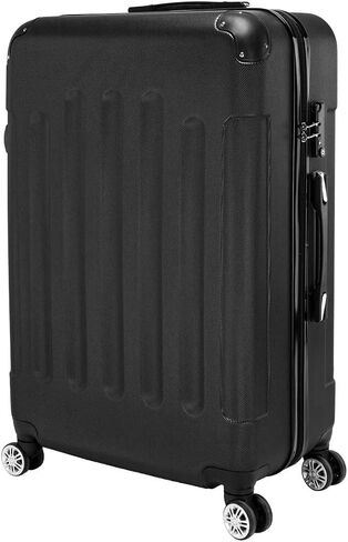 Generic Smart Luggage Set ABS Trolley Set – 20in/24in/28in Portable ABS Suitcase Trio Secure & Stylish 3-in-1 Ergonomic Trolley Case Rolling Luggage and Travel Bag Combination, Black in Saudi Arabia