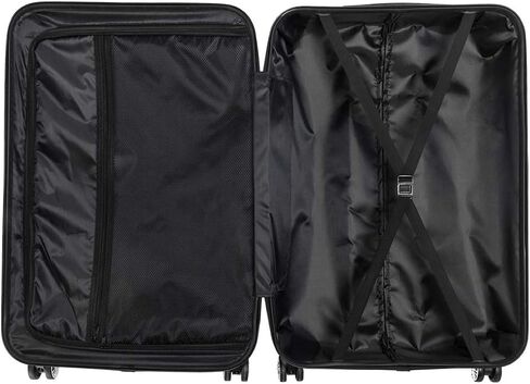 Generic Smart Luggage Set ABS Trolley Set – 20in/24in/28in Portable ABS Suitcase Trio Secure & Stylish 3-in-1 Ergonomic Trolley Case Rolling Luggage and Travel Bag Combination, Black in Saudi Arabia