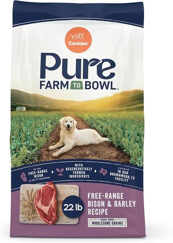 CANIDAE Pure Limited Ingredient Premium Adult Dry Dog Food, Real Bison & Barley Recipe, 4 lbs, with Wholesome Grains in Kuwait
