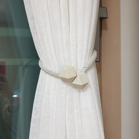 2Pcs Magnetic Curtain Tiebacks, Curtain Holdbacks Modern Rope for Bedroom Decor, Buckles Clip Holdbacks Simple Style for Drapes Window in Saudi Arabia