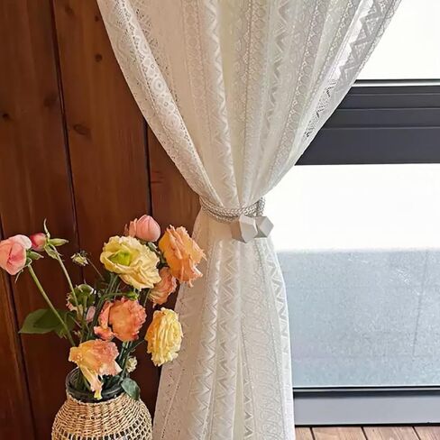 2Pcs Magnetic Curtain Tiebacks, Curtain Holdbacks Modern Rope for Bedroom Decor, Buckles Clip Holdbacks Simple Style for Drapes Window in Saudi Arabia