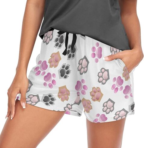 شورت بيجامة نسائي ملابس نوم صالة النوم مع جيوب S-XXL in Kuwait