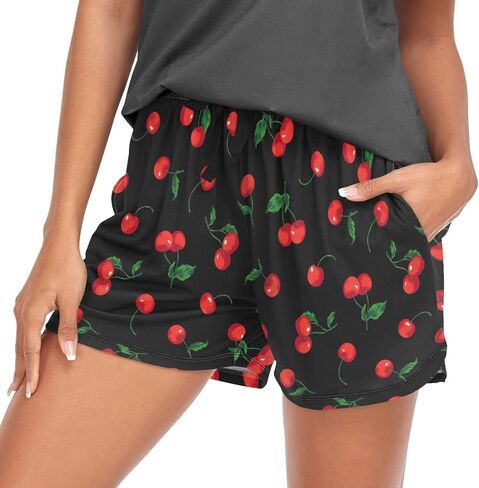 شورت بيجامة نسائي ملابس نوم صالة النوم مع جيوب S-XXL in Kuwait