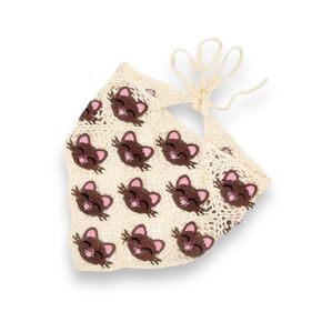 عصابات رأس كروشيه على شكل حيوانات من ClawsandPaws، عصابات شعر، وشاح شعر الرأس، إكسسوارات شعر منسوجة على شكل زهور لمهرجان التصميم Y2K (عصابة رأس الضفدع) in Kuwait