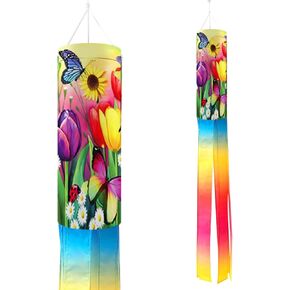 Spring Birds Windsock Durable Outdoor Hanging, 40 Inch Seasonal Farmhouse Yard Garden Outside Decoration in Saudi Arabia