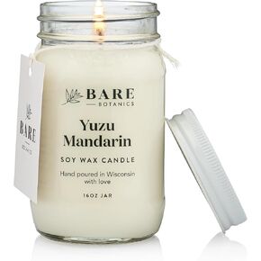 شمعة الصويا المعطرة بالفانيليا والبلوط من باري بوتانيكس - شمعة فاخرة في برطمان ميسون 16 أونصة - شمع الصويا الطبيعي 100% وزيوت عطرية نباتية، معطرة بشكل ناعم - مصبوبة يدويًا في ويسكونسن - احتراق طويل لمدة 85 ساعة in Kuwait