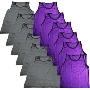 BlueDot Trading Youth Sports Pinnie Scrimmage Training Vest in Nylon Mesh for All Kinds of Sports Soccer, Football, Basketball, Lacrosse, Soccer, Sky Blue, 24 Pack in Kuwait