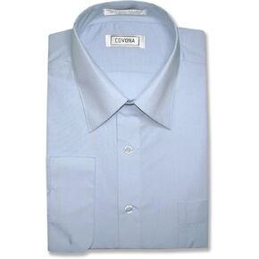 Men's Solid Powder Blue Color Dress Shirt w/Convertible Cuffs in Saudi Arabia