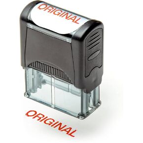 Self Inking Rubber Stamp, Refillable Red Ink Preinstalled - DEPOSITED - 1.4" x 0.51" X (35 x 8mm) in Kuwait