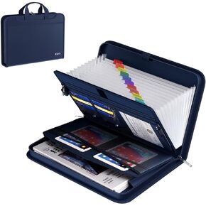 Fireproof & Waterproof Accordion File Organizer, 13-Pocket Expanding Document Organizer with Handle & Labels, Durable Heat-Resistant Folder for A4/Letter Files, Safe Home Office Travel hold in Saudi Arabia