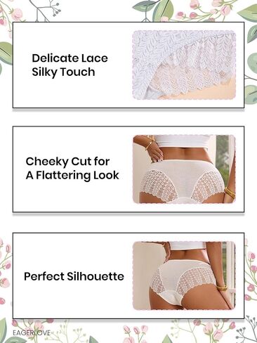 Sexy Womens Underwear Lace Shorts - Boy Shorts Sexy Cheeky Panties Breathable Lightweight Soft Boyshorts Panty in Saudi Arabia