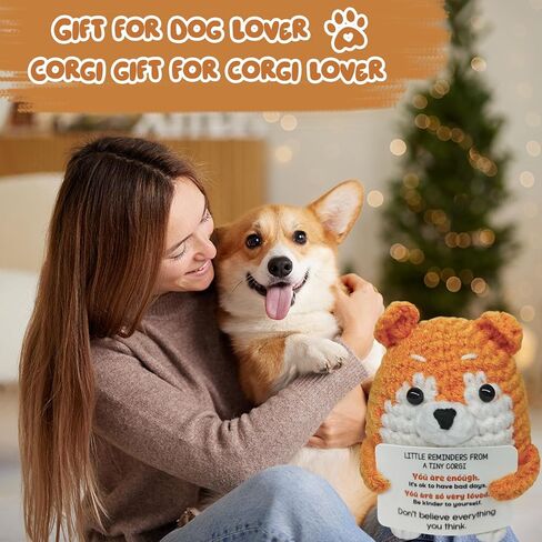 Cute Handmade Corgi Crochet Gift - Uplifting Emotional Support for Birthdays,Christmas,Any Occasion in Saudi Arabia