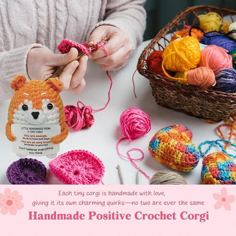 Cute Handmade Corgi Crochet Gift - Uplifting Emotional Support for Birthdays,Christmas,Any Occasion in Saudi Arabia