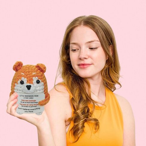 Cute Handmade Corgi Crochet Gift - Uplifting Emotional Support for Birthdays,Christmas,Any Occasion in Saudi Arabia