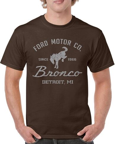تي شيرت Ford Motor Co برونكو ديترويت MI تي شيرت شاحنة عتيقة منذ عام 1966 4x4 على الطرق الوعرة مغامرة سيارة كلاسيكية مروحة للرجال تي شيرت in Kuwait