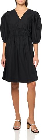 BOSS Women's Poplin Cotton Dress W/Balloon Sleeves in Saudi Arabia