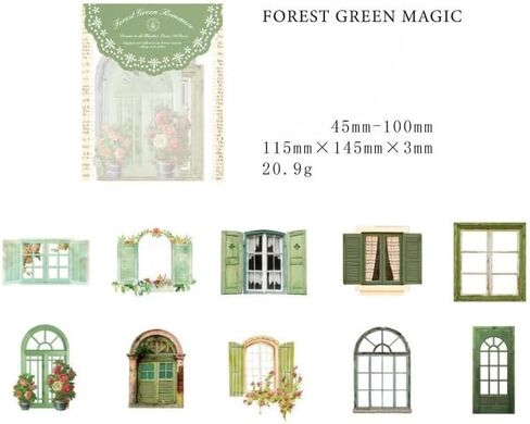 10pcs Vintage Hollow Window Collage Cards Stickers Pack DIY Diary Junk Journal Decoration Label Sticker Album Scrapbooking in Saudi Arabia