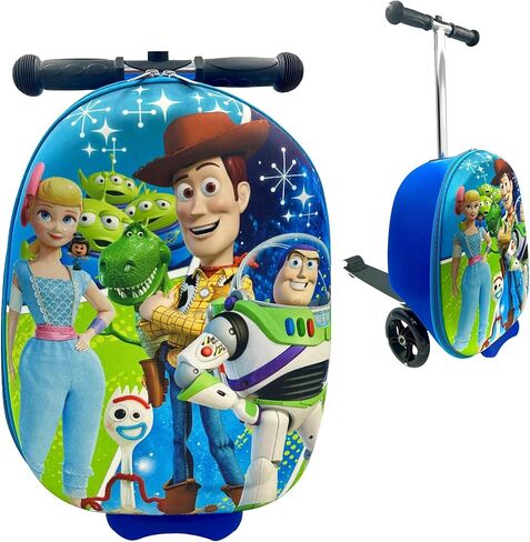 Fast Forward Bluey 18 "kid on on oncase-Scooter Light-On Light-On Luggage مع عجلات LED Light Up in Kuwait