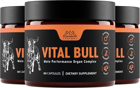 Vital Bull Beef Organ Supplement for Men – Grass Fed Organs with Heart, Liver & More – Nutrient Support for Men's Health, Non-GMO, No Fillers – 60 Grassfed Beef Capsules in Saudi Arabia