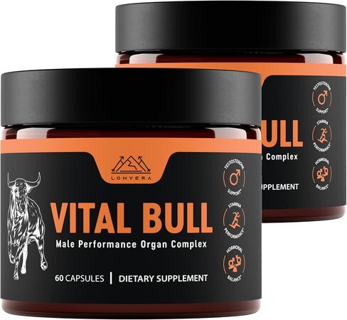 Vital Bull Beef Organ Supplement for Men – Grass Fed Organs with Heart, Liver & More – Nutrient Support for Men's Health, Non-GMO, No Fillers – 60 Grassfed Beef Capsules in Saudi Arabia