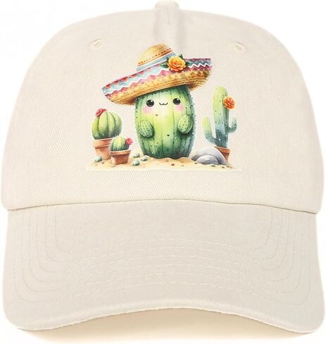 InnoBeta Cactus Gifts, Cap for Women Men for Christmas, Birthday, Adjustable Baseball Hat White in Saudi Arabia