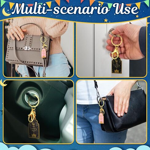 Tondiamo 6 Set Quran Keychains Gifts Bulk Islamic Mental Keychains with Cards Pink Black Muslim Key Holder for Women Men Gold Ramadan Accessories Islamic Hanging Key-ring Gift for Purse Handbag Pocket in Saudi Arabia