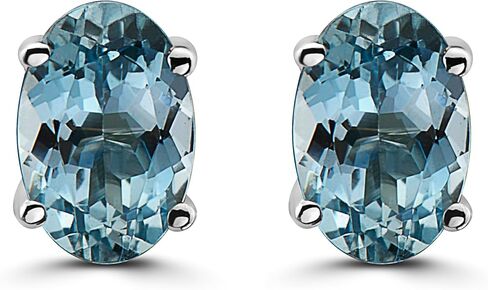 Le Vian Gemstone Oval Stud Earrings for Women | 14k Gold Studs for Her in Classic Prong Setting | Elegant Earrings Push Back in Saudi Arabia