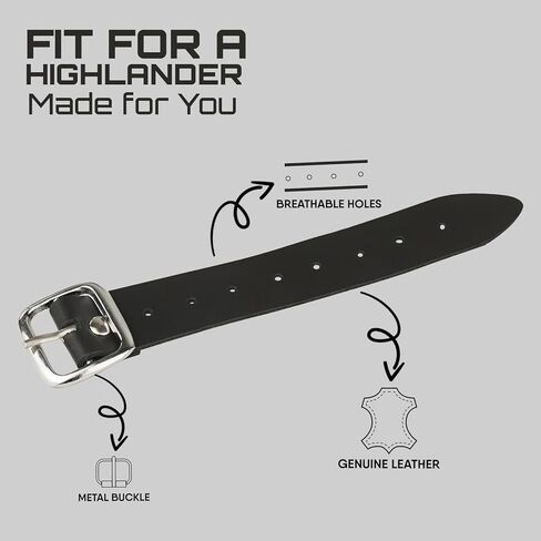 Kilts Extension Straps Genuine Leather Kilts Belt Extender with Buckle - Customizable fit (Set of 3) in Saudi Arabia