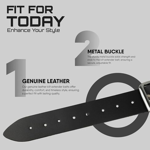 Kilts Extension Straps Genuine Leather Kilts Belt Extender with Buckle - Customizable fit (Set of 3) in Saudi Arabia