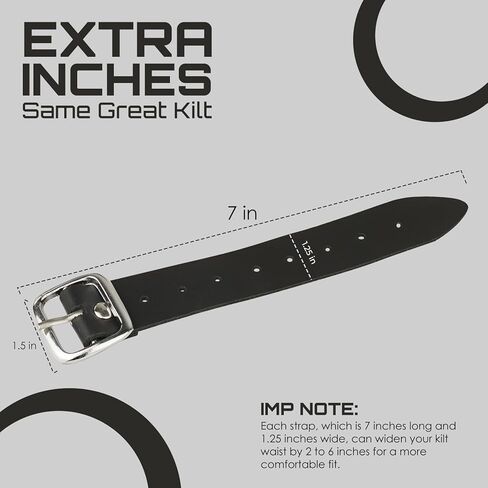 Kilts Extension Straps Genuine Leather Kilts Belt Extender with Buckle - Customizable fit (Set of 3) in Saudi Arabia