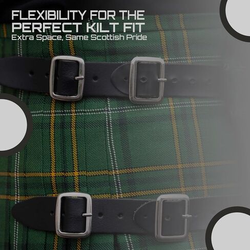 Kilts Extension Straps Genuine Leather Kilts Belt Extender with Buckle - Customizable fit (Set of 3) in Saudi Arabia