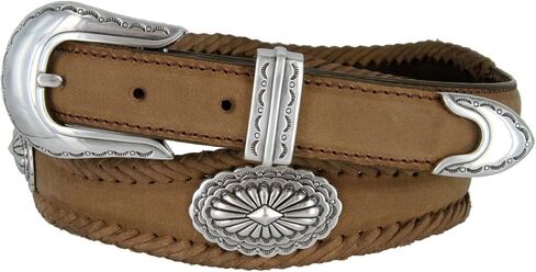 Arizona Southwestern Conchos Western Leather Scalloped Belt in Saudi Arabia