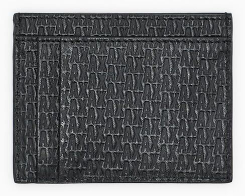 Armani Exchange Men's All Over Logo Card Holder, Black, One Size in Saudi Arabia