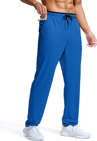 Pudolla Men Men's Lightweight Mesh Pants Lourd Fit Open Bottom Protect Prontic Pants with zipper gobicets in Saudi Arabia