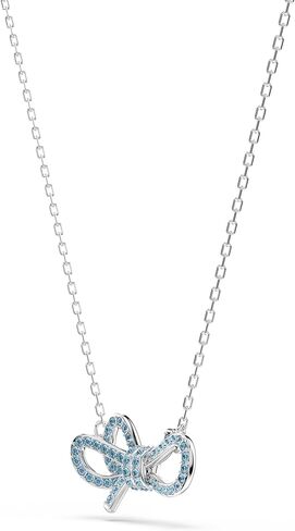 Swarovski Lifelong Bow set, Bow, Blue, Rhodium Finish in Saudi Arabia