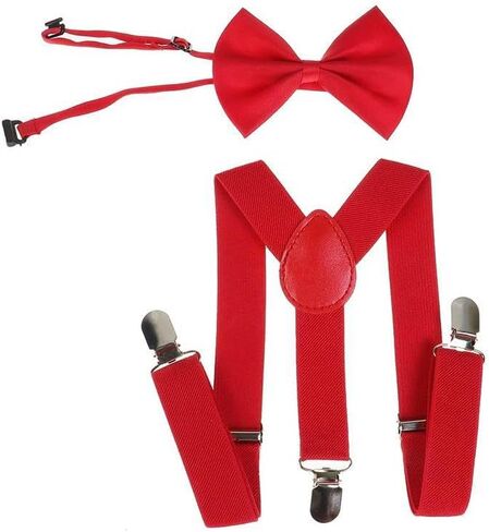FGSS Boy-Girl Classic-Suspender - Kids Y-Shape Elastic Adjustable Back Braces with Bow for Pants in Saudi Arabia