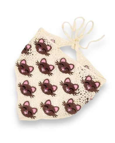 عصابات رأس كروشيه على شكل حيوانات من ClawsandPaws، عصابات شعر، وشاح شعر الرأس، إكسسوارات شعر منسوجة على شكل زهور لمهرجان التصميم Y2K (عصابة رأس الضفدع) in Kuwait