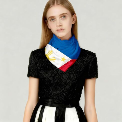 العلم باندانا 27.5 × 27.5 "LargeSatinHeadScarfForHeadband وشاح الشعر التفاف الأوشحة وشاح الرقبة والإكسسوارات in Kuwait