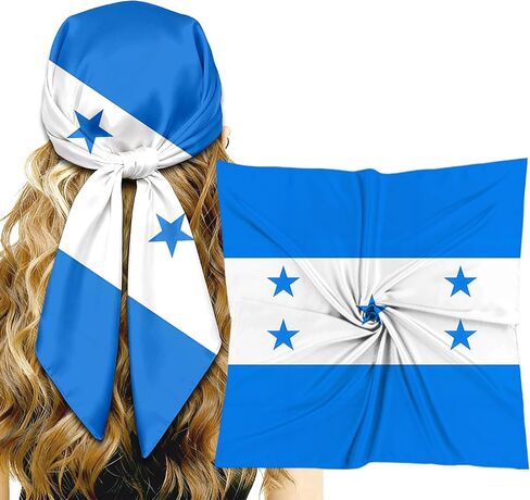 العلم باندانا 27.5 × 27.5 "LargeSatinHeadScarfForHeadband وشاح الشعر التفاف الأوشحة وشاح الرقبة والإكسسوارات in Kuwait