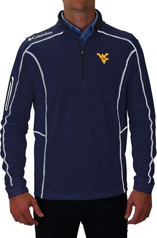 Columbia West Virginia Univ Golf Men's Lightweight Casual Golf Shotgun Pullover in Saudi Arabia