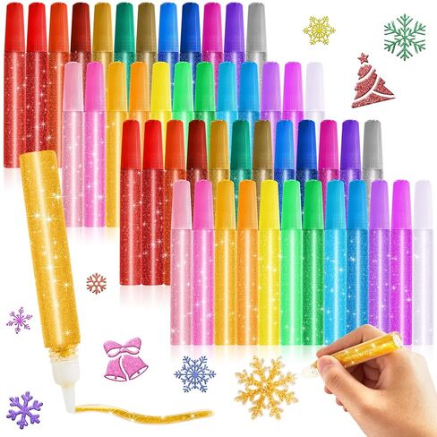 GISGFIM 24 Pack Glitter Glue Glue 24 Color Gliter Glue Glue Stick Set 0.35 Oz Rainbow Gel Ats for Arts Crafts DIY Project in Kuwait