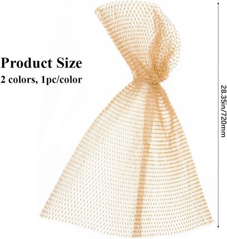 2Pcs 2 Colors Silver Gold Rhinestone Diamond Mesh Head Scarf Sparkly Headpiece Crystal Headbands Glitter Bling Hollow Out Headwraps Hair Accessories for Women Holiday Rave Party Nightclub in Saudi Arabia