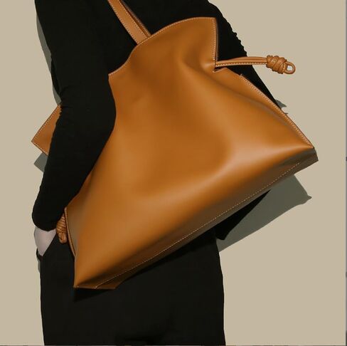 FarDas BIG TOTE- Women's Cowhide Large Tote Bag Drawstring Leather Shopping Bags in Saudi Arabia