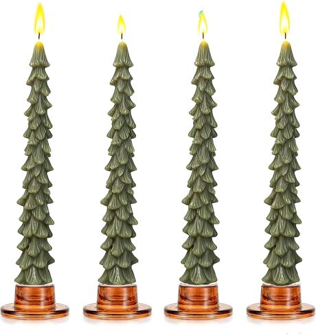 Glasseam Glass Tapered Candlestick Holders: 10Pcs Small Taper Candle Holders Bulk Clear Candle Sticks Holder Decor Short Modern Candle Holder for Table Centerpiece Wedding Christmas Dinner Party in Kuwait